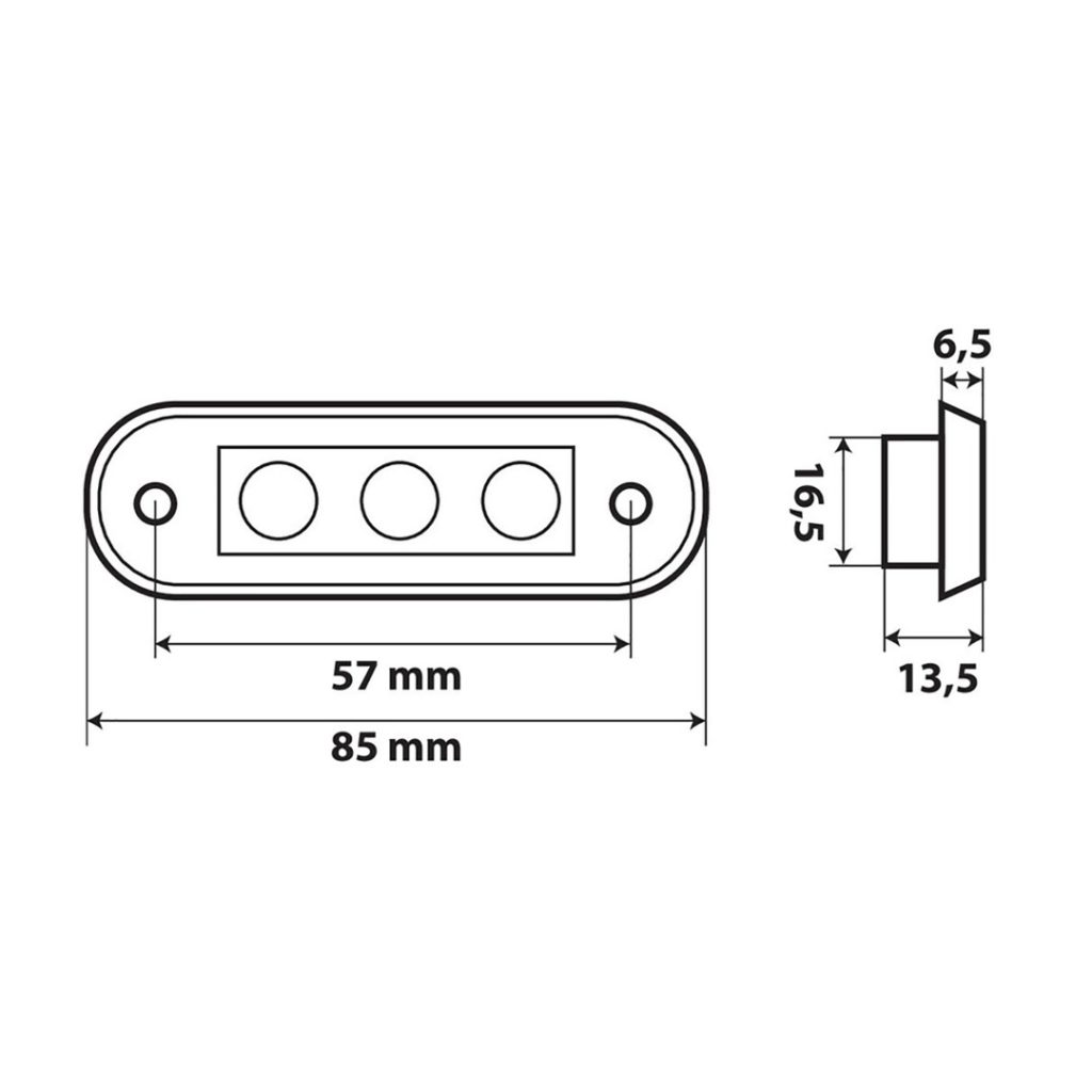 Εικόνα 6 από 6 — ΦΩΣ ΟΓΚΟΥ ΦΟΡΤΗΓΟΥ 24V 3 LED 80x22mm ΠΟΡΤΟΚΑΛΙ – 1 ΤΕΜ.