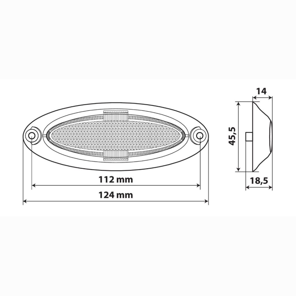 Εικόνα 5 από 6 — ΦΩΣ ΟΓΚΟΥ 4LED ΛΕΥΚΟ SMD 12/24V 124mm 1ΤΕΜ.
