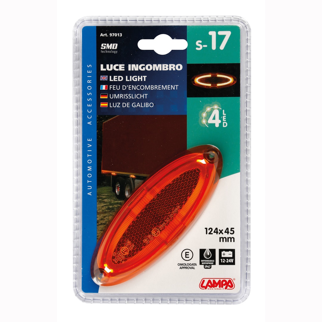 Εικόνα 5 από 5 — ΦΩΣ ΟΓΚΟΥ 4LED ΠΟΡΤΟΚΑΛΙ ΧΡΩΜΑΤΟΣ SMD 12/24V 124 mm -1ΤΕΜ.