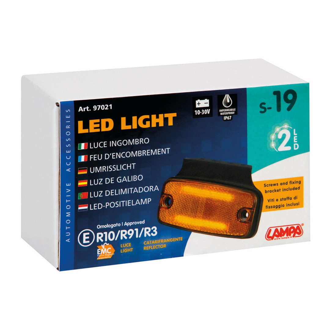 Εικόνα 3 από 3 — ΦΩΣ ΟΓΚΟΥ S19 4 LED ΠΟΡΤΟΚΑΛΙ 10/30V ΜΕ ΑΝΑΚΛΑΣΤΗΡΑ 114×54 mm 1ΤΕΜ.