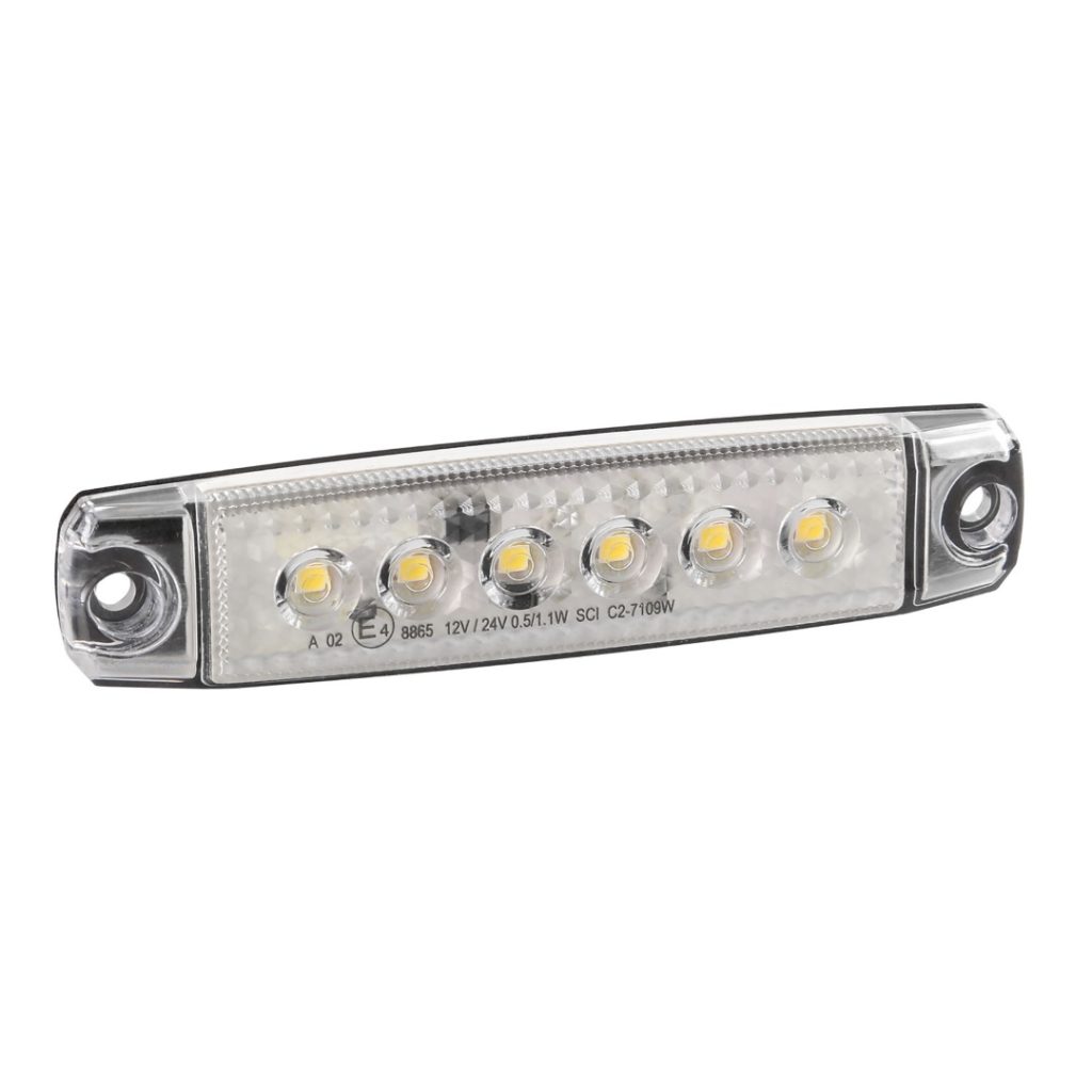 Εικόνα 1 από 3 — ΦΩΣ ΟΓΚΟΥ 6LED ΛΕΥΚΟ SMD 12/24V 96mm 20ΤΕΜ.