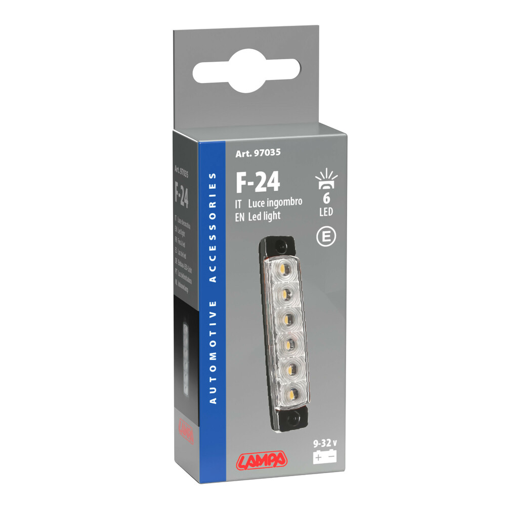 Εικόνα 5 από 5 — ΦΩΣ ΟΓΚΟΥ 9>32V 6 LED ΛΕΥΚΟ ΔΙΑΦΑΝΟ 95,6×19,8mm ΜΕ ΕΓΚΡΙΣΗ ΤΥΠΟΥ E148 LAMPA –  1 Τεμ.
