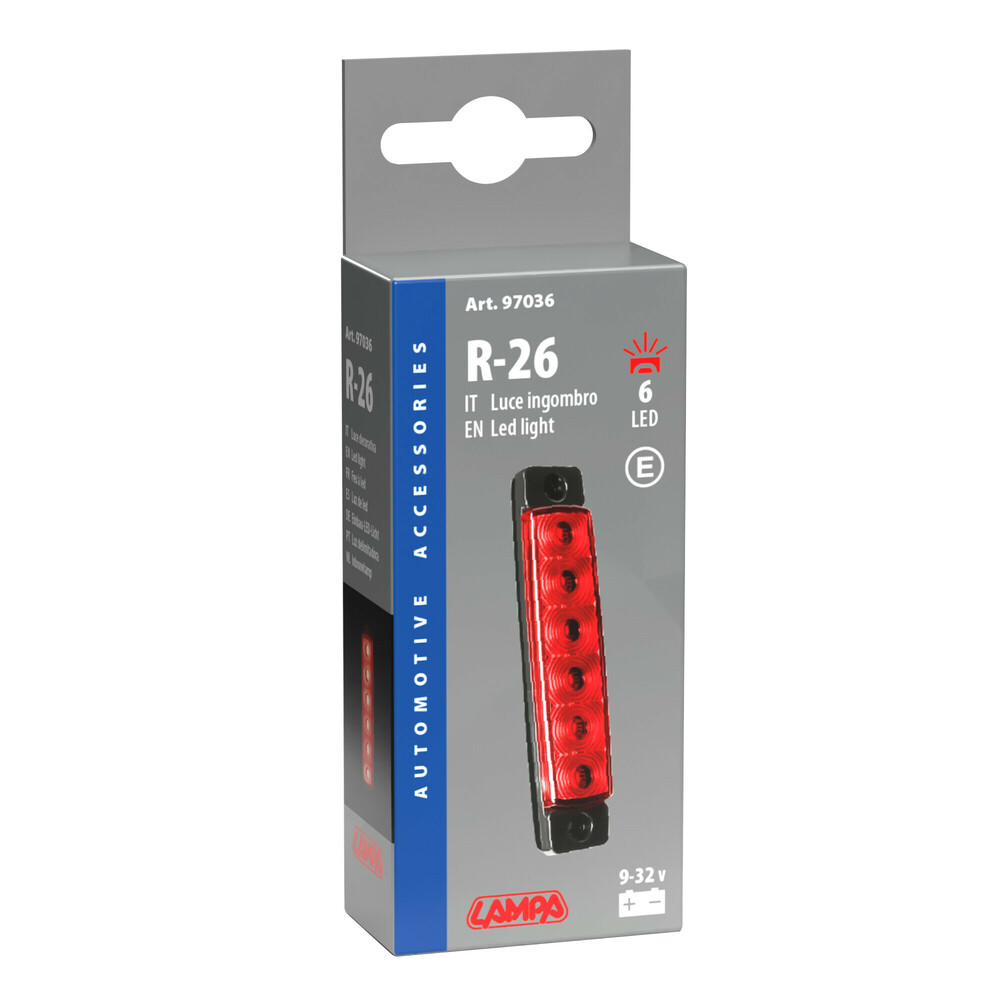 Εικόνα 5 από 5 — ΦΩΣ ΟΓΚΟΥ 9>32V 6 LED ΚΟΚΚΙΝΟ ΧΡΩΜΑ 95,6×19,8mm ΜΕ ΕΓΚΡΙΣΗ ΤΥΠΟΥ E148 LAMPA –  1 Τεμ.