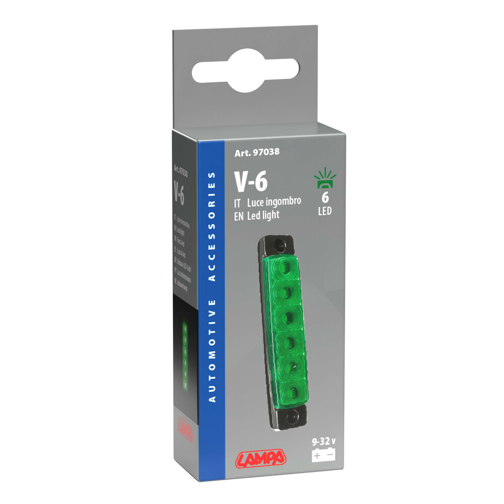 Εικόνα 5 από 5 — ΦΩΣ ΟΓΚΟΥ 9>32V 6 LED ΠΡΑΣΙΝΟ ΧΡΩΜΑ 95,6×19,8mm ΜΕ ΕΓΚΡΙΣΗ ΤΥΠΟΥ E148 LAMPA –  1 Τεμ.