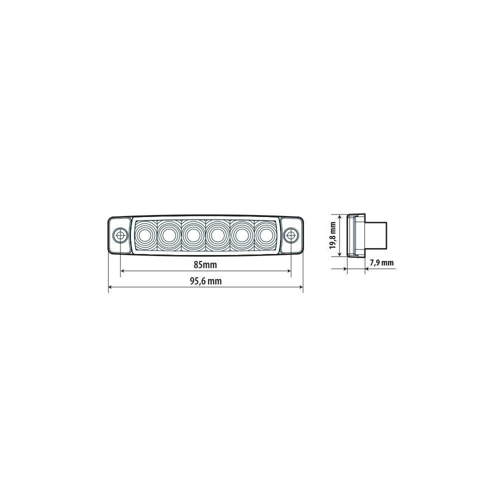Εικόνα 4 από 4 — ΦΩΣ ΟΓΚΟΥ 9>32V 6 LED ΛΕΥΚΟ ΔΙΑΦΑΝΟ 95,6×19,8mm ΜΕ ΕΓΚΡΙΣΗ ΤΥΠΟΥ E148 LAMPA –  20 Τεμ.