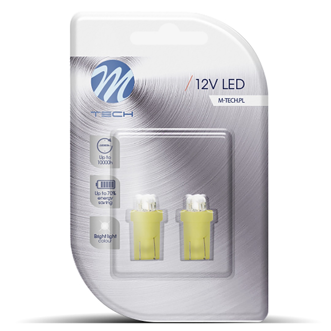 Εικόνα 1 από 1 — T10 W5W 12V W2,1×9,5d LED 4xFlux 3mm ΚΙΤΡΙΝΟ ΔΙΑΘΛΑΣΗΣ (ΚΑΡΦΩΤΟ ΑΚΑΛΥΚΟ) BLISTER 2ΤΕΜ. M-TECH