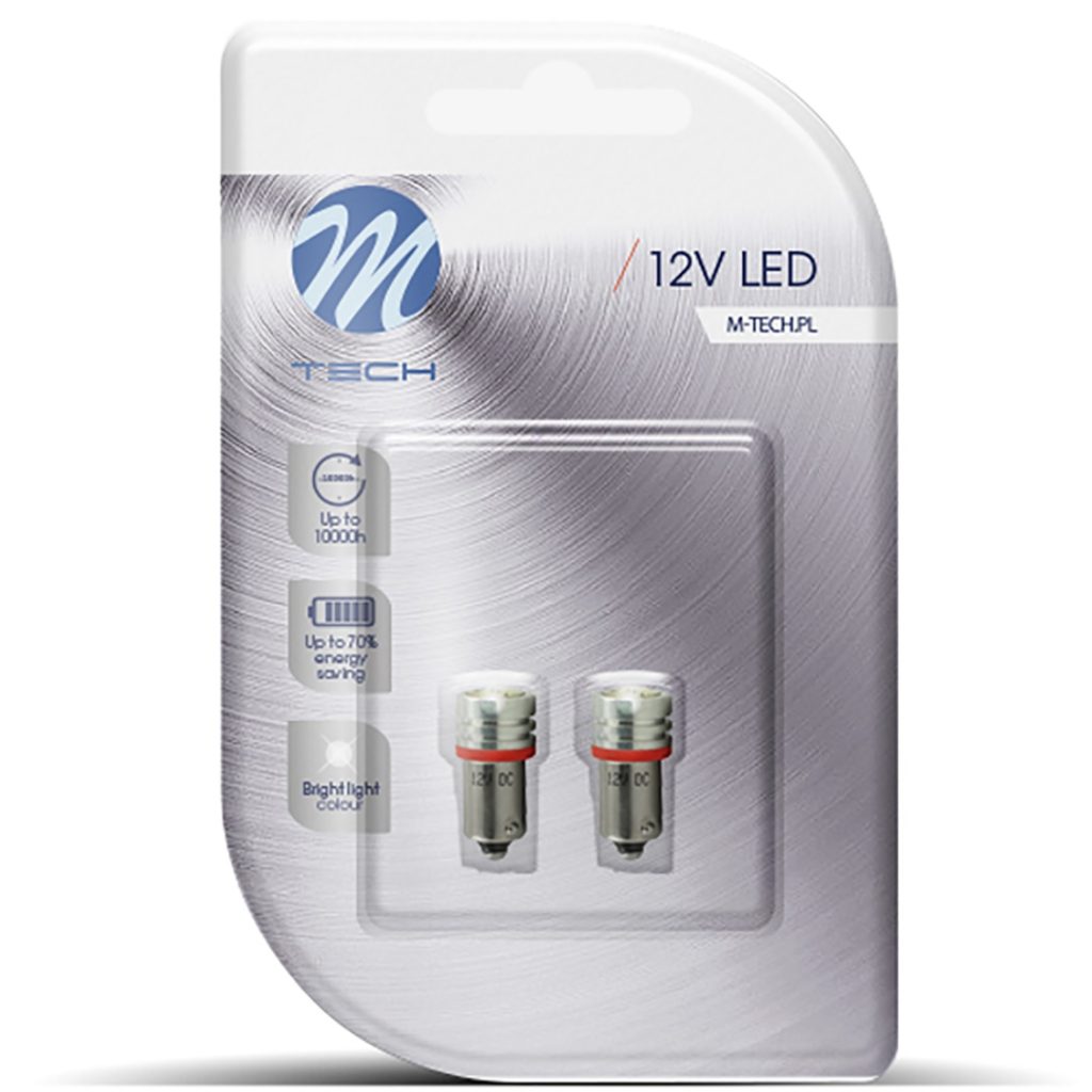 Εικόνα 1 από 1 — T4W 12V 1W BA9s (ΜΙΝΙΟΝ) LED 1xHP ΚΟΚΚΙΝΟ BLISTER 2ΤΕΜ. M-TECH