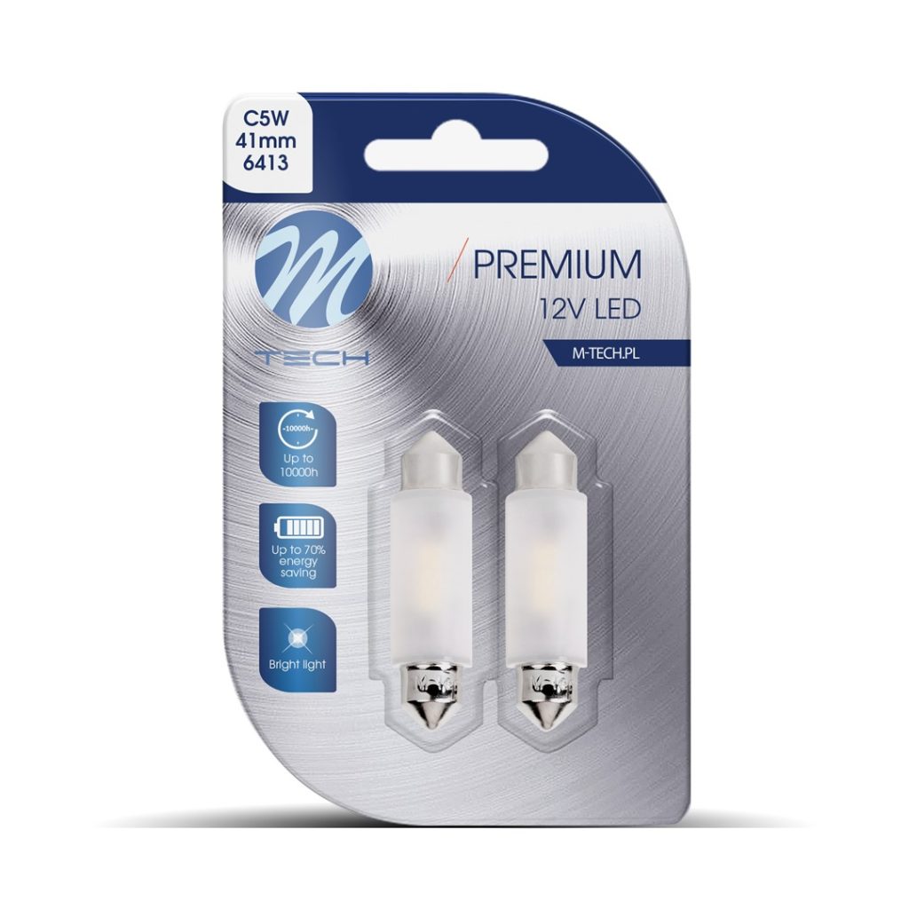 Εικόνα 1 από 2 — ΛΑΜΠΑΚΙΑ ΠΛΑΦΟΝΙΕΡΑΣ C5W/C10W 41mm SV8.5 12V 170lm 2x2835SMD LED DIODA PREMIUM CAN-BUS ΛΕΥΚΟ – 2 ΤΕΜ.