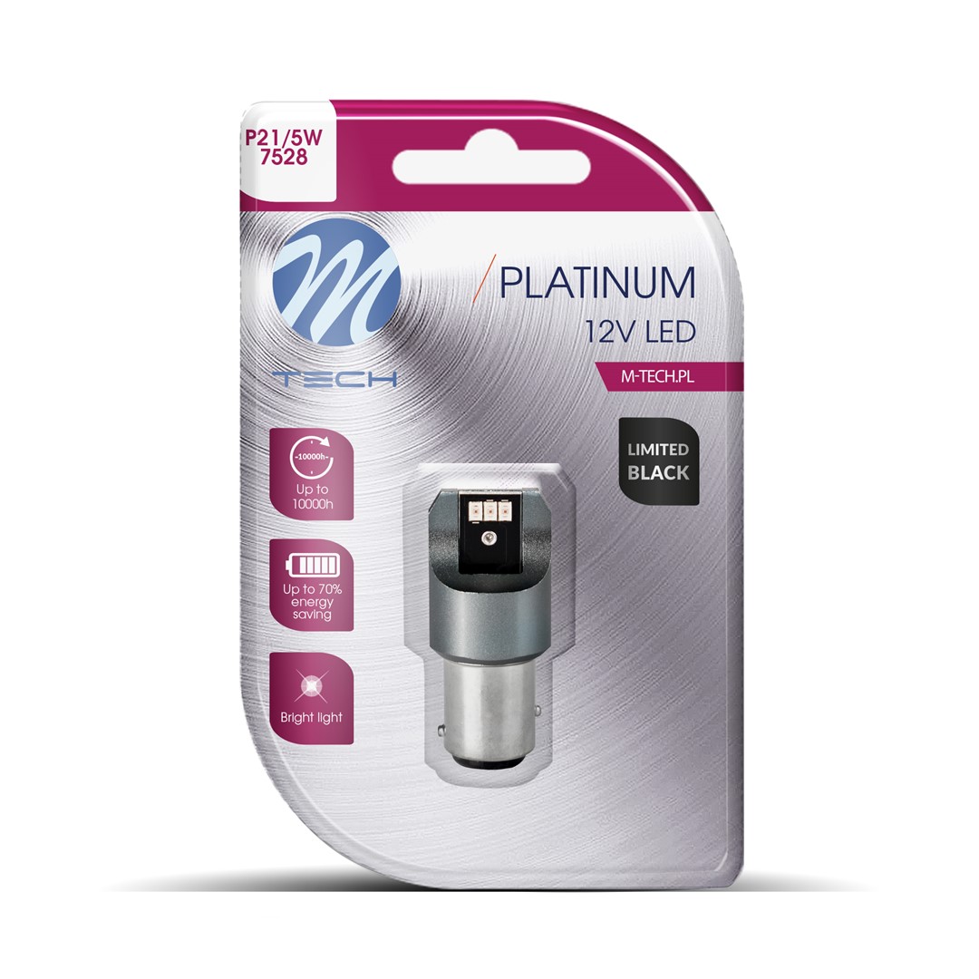 Εικόνα 1 από 2 — P21/5W 12/24V BAY15d 6xSMD3020 CAN-BUS ΚΟΚΚΙΝΟ LIMITED BLACK BLISTER M-TECH –   1 ΤΕΜ