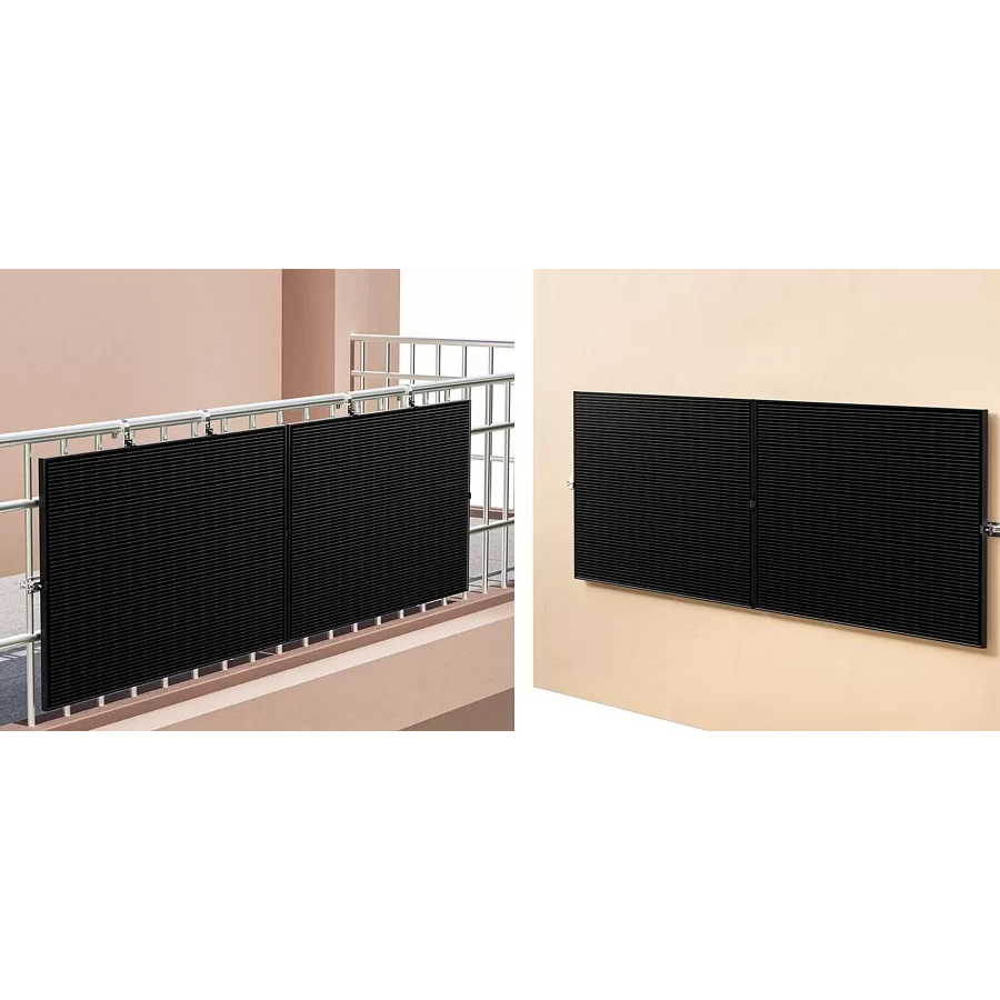 Εικόνα 2 από 4 — SMART SOLAR Φωτοβολταϊκό ΚΙΤ για Μπαλκόνι / Φράχτη με 2 Πάνελ MiniPV 800W, MS-410MB