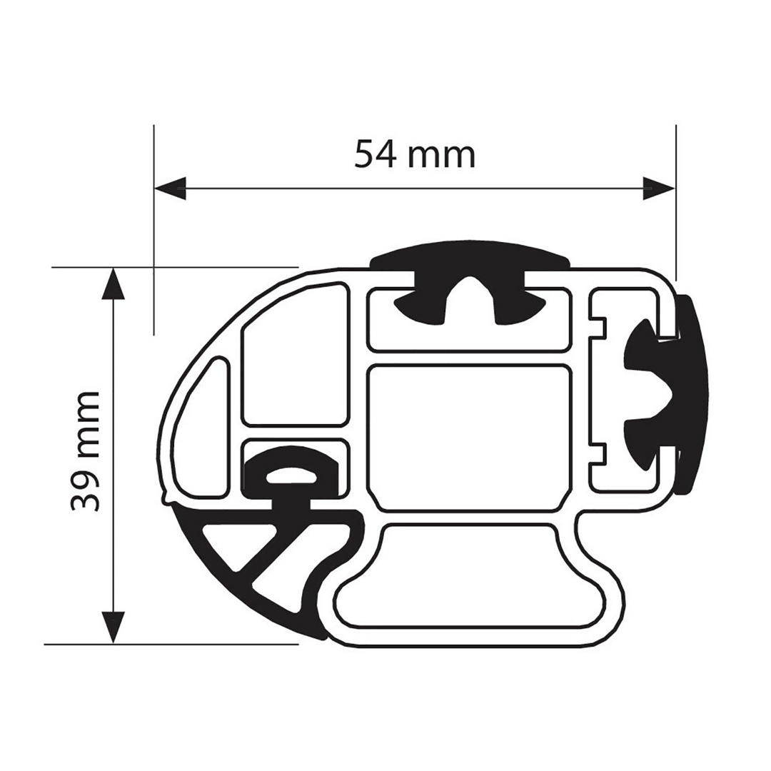 Εικόνα 2 από 4 — ΜΠΑΡΑ ΟΡΟΦΗΣ KARGO-PLUS ΑΛΟΥΜΙΝΙΟΥ 150cm NORDRIVE – 1 ΤΕΜ.