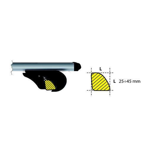 Εικόνα 3 από 4 — KIT ΑΚΡΑ (ΠΟΔΙΑ) ΓΙΑ ΜΠΑΡΕΣ NORDRIVE ΑΛΟΥΜΙΝΙΟΥ SW 4ΤΜΧ ΜΕ ΚΛΕΙΔΙ RAIL KIT ALU