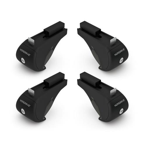 Εικόνα 1 από 4 — KIT ΑΚΡΑ (ΠΟΔΙΑ) ΓΙΑ ΜΠΑΡΕΣ NORDRIVE ΑΛΟΥΜΙΝΙΟΥ SW 4ΤΜΧ ΜΕ ΚΛΕΙΔΙ RAIL KIT ALU