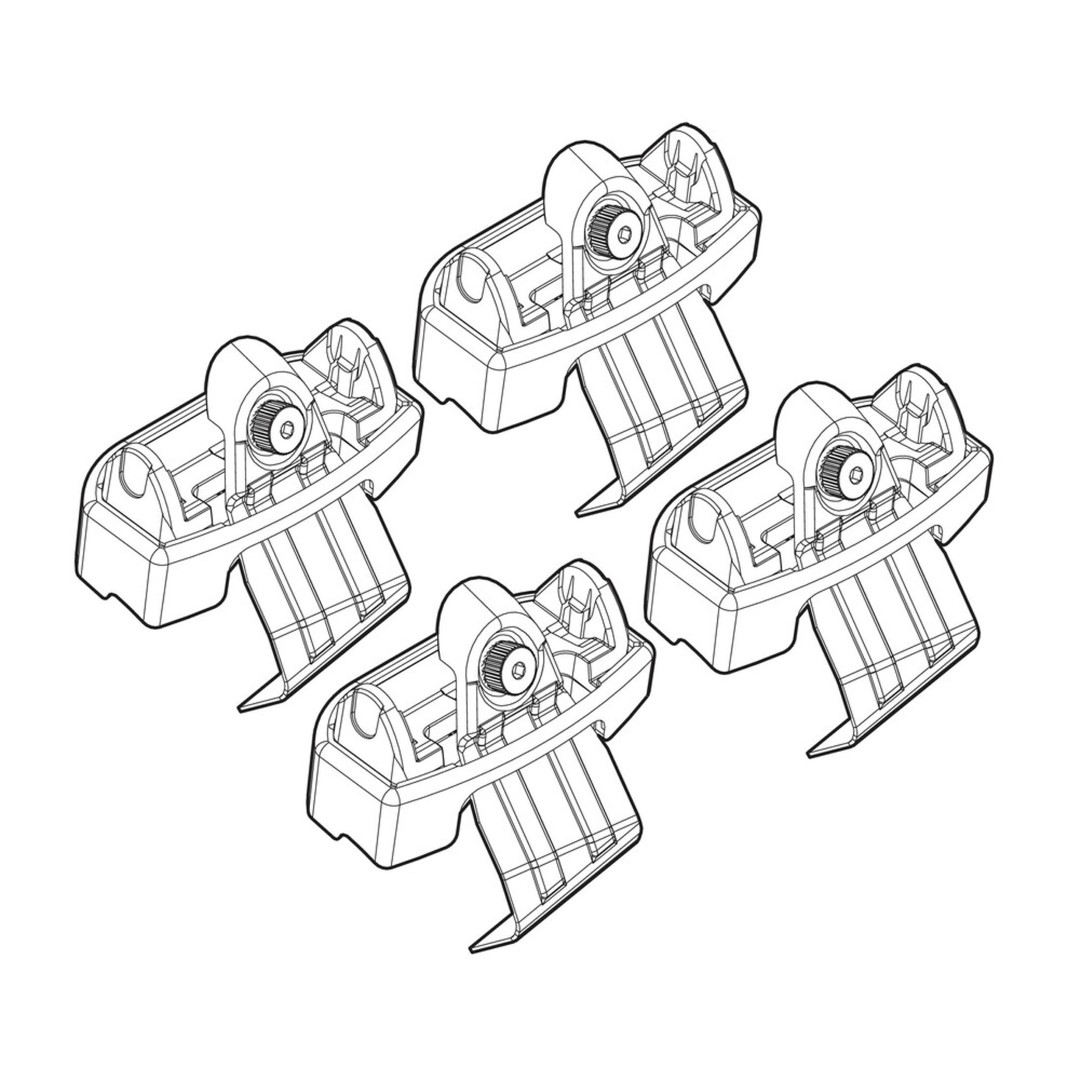 Εικόνα 1 από 1 — ΑΚΡΑ ΓΙΑ ΜΠΑΡΕΣ NORDRIVE ΓΙΑ VOLVO V50 (no railing) 02/04+ KIT