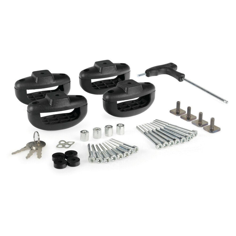 Εικόνα 4 από 5 — Nordrive – Βάση Σκι Οροφής Pro‑Slider EVO PS‑60 Black σε Μαύρο Χρώμα με Αντικλεπτικό Σύστημα και Συρόμενη Λειτουργία σε Διαστάσεις 800x50x135 mm για 6 ζευγάρια σκι ή 4 snowboard – 1 τεμ. (N40001)