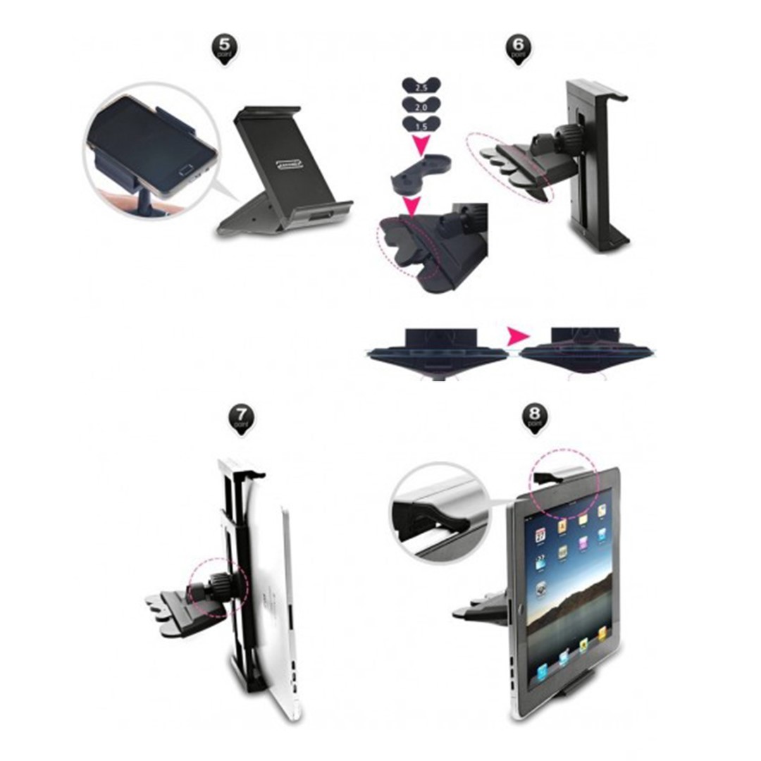 Εικόνα 6 από 7 — ΒΑΣΗ ΣΤΗΡΙΞΗΣ XENOMIX CDX TABLET/ΚΙΝΗΤΟΥ/GPS/POS/NAVI (12-19,5 cm) ΓΙΑ ΤΗΝ ΥΠΟΔΟΧΗ/ΕΓΚΟΠΗ CD (ΜΑΥΡΟ)