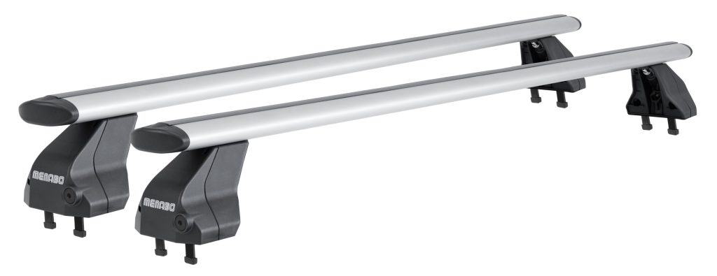 Εικόνα 9 από 11 — MENABO Ολοκληρωμένο Σετ Μπάρες Οροφής Αλουμινίου OMEGA PLUS L 130 cm Σε Ασημί Χρώμα για Mercedes Benz C-Class (W202) 4 doors 1993>2000 – 2 τεμ. (9830/MB+14730/MB)