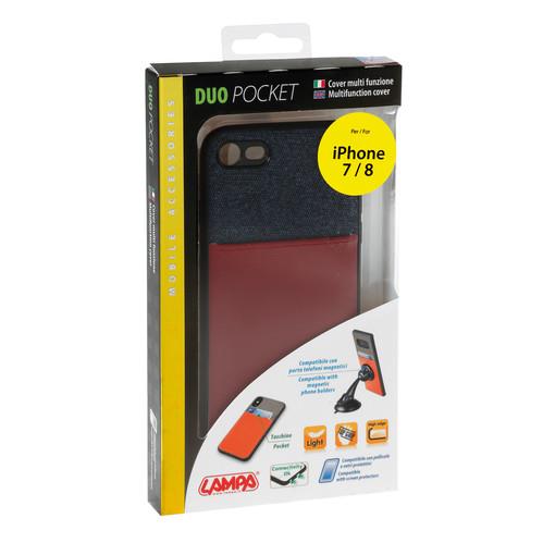 Εικόνα 2 από 2 — APPLE iPHONE 7 ΚΑΙ 8 ΘΗΚΗ ΚΙΝΗΤΟΥ DUO POCKET ΜΠΛΕ-ΜΠΟΡΝΤΩ ΜΑΓΝΗΤΙΚΗ SILVER LINE