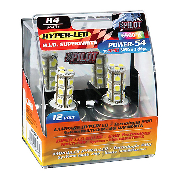 Εικόνα 1 από 1 — H4 12V P43t 360lm HYPER-LED54 18SMDx3chips 6.500K ΚΟΥΤΙ 2ΤΕΜ. ΓΙΑ ΕΝΤΥΠΩΣΙΑΣΜΟ