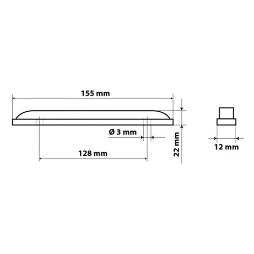 Εικόνα 2 από 5 — ΦΩΣ ΦΟΡΤΗΓΟΥ 12LED ΛΕΥΚΟ 24V 155mm