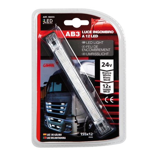 Εικόνα 3 από 5 — ΦΩΣ ΦΟΡΤΗΓΟΥ 12LED ΛΕΥΚΟ 24V 155mm
