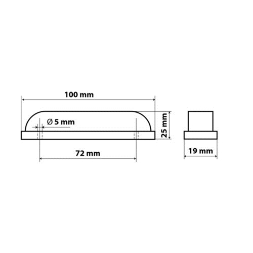 Εικόνα 2 από 4 — ΦΩΣ ΦΟΡΤΗΓΟΥ 6LED ΛΕΥΚΟ 24V 100mm
