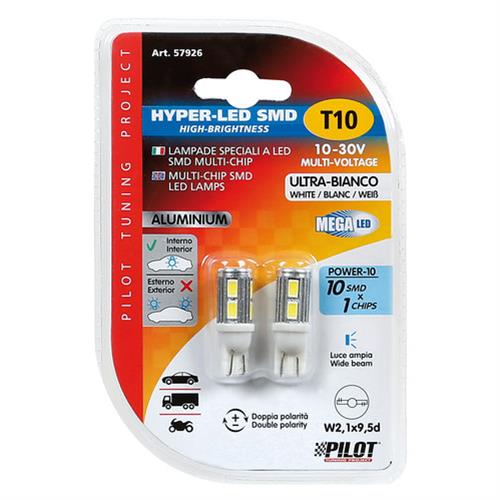 Εικόνα 2 από 4 — T10 W5W 10-30V W2,1×9,5d 150lm MEGA-LED10 ΔΙΑΘΛΑΣΗΣ / ΔΙΠΛΗΣ ΠΟΛΙΚΟΤΗΤΑΣ BLISTER 2ΤΕΜ.