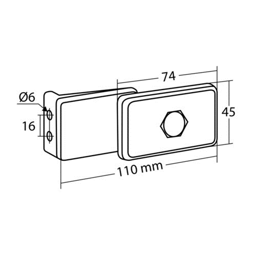 Εικόνα 2 από 2 — ΠΛΑΙΝΟ ΦΩΣ 110x45mm 12/24V ΛΕΥΚΟ