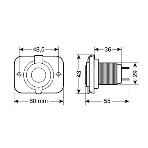 Εικόνα 2 από 3 — ΠΡΙΖΑ ΦΟΡΤΙΣΗΣ USB ΜΕ ΚΑΠΑΚΙ EXT-7 12/24V
