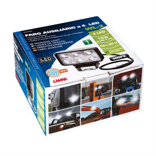 Εικόνα 4 από 5 — ΠΡΟΒΟΛΕΑΣ ΕΡΓΑΣΙΑΣ WL-2 18W 1200LM  ΜΕ 6 LED ΚΑΡΦΙ 10-30V/21W 6.000K (111 x 95 x 56 mm) -1ΤΕΜ.