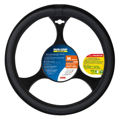 Εικόνα 1 από 1 — Lampa Κάλυμμα Τιμονιού Αυτοκινήτου DUO GRIP 37-39εκ. Άοσμο πλεχτή αντιιδρωτική επένδυση Μαύρο 1-τεμ. (L3314.1)