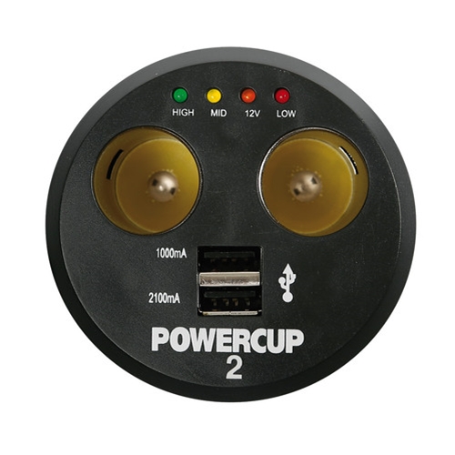 Εικόνα 2 από 5 — ΑΝΤΑΠΤΟΡΑΣ ΑΝΑΠΤΗΡΑ POWERCUP 2 12V + 2USB + TESTER ΜΠΑΤΑΡΙΑΣ