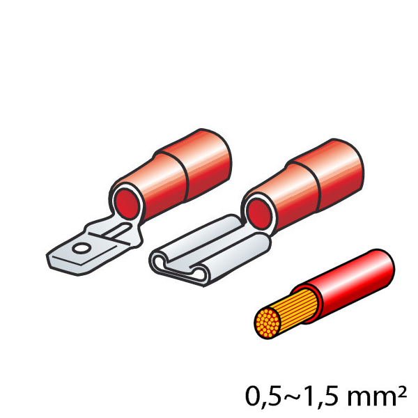 Εικόνα 1 από 2 — ΦΙΣΑΚΙΑ 6.3 x 0.8mm (40τμχ.)