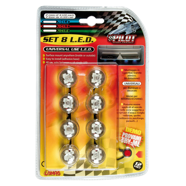 Εικόνα 3 από 4 — ΛΑΜΠΑΚΙΑ ΦΩΤΙΖΟΜΕΝΑ ΜΕ 8 LED 12V