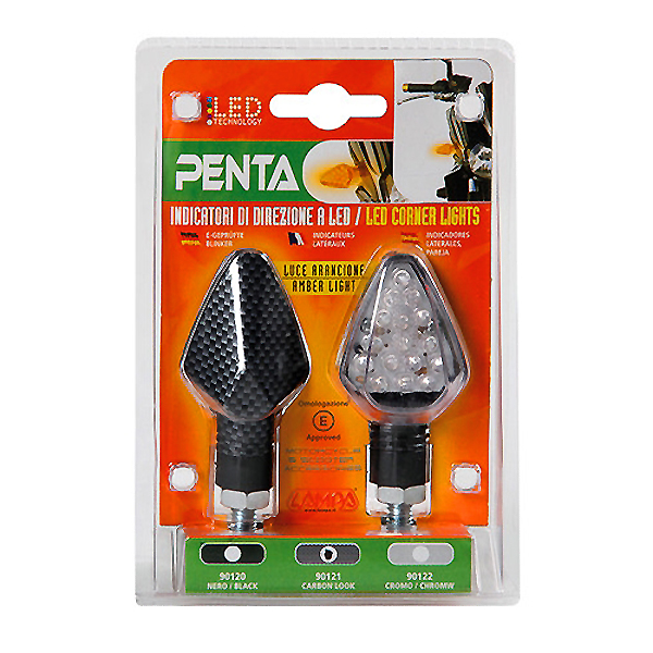 Εικόνα 2 από 2 — ΦΛΑΣ MOTO PENTA 12V LED 67x35mm CARBON 2 ΤΕΜ.