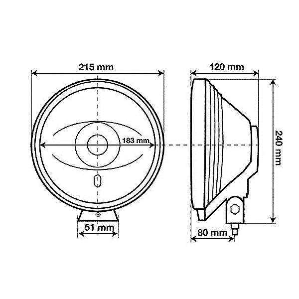 Εικόνα 2 από 3 — ΠΡΟΒΟΛΕΑΣ ANGEL-EYES 12/24V H3 130W ΛΕΥΚΟΣ