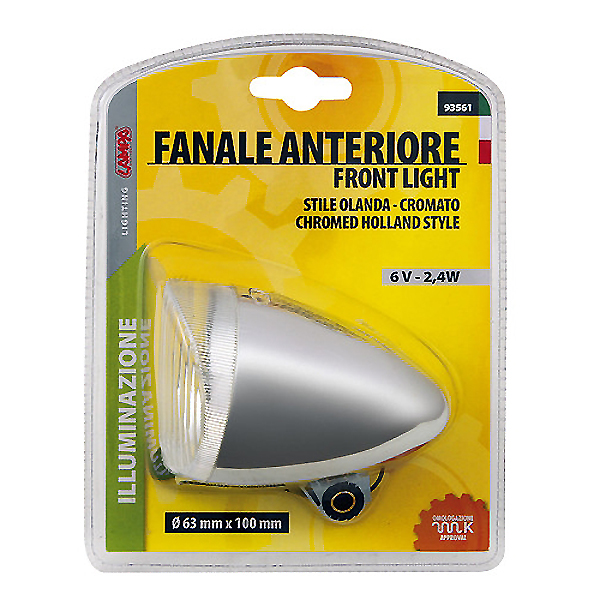 Εικόνα 1 από 1 — ΦΑΝΑΡΙ ΕΜΠΡΟΣ ΠΟΔΗΛΑΤΟΥ 63x100mm 6V 2,4W HOLLAND STYLE ΜΕ ΚΑΛΩΔΙΟ ΑΣΗΜΙ 1ΤΕΜ.