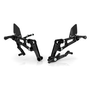 Lampa Ρυθμιζόμενα Μαρσπιέ (Rearsets) Μοτοσικλέτας - Μαύρο Χρώμα 16 Θέσεων Paraxite 2τεμ (L.PRS001N)