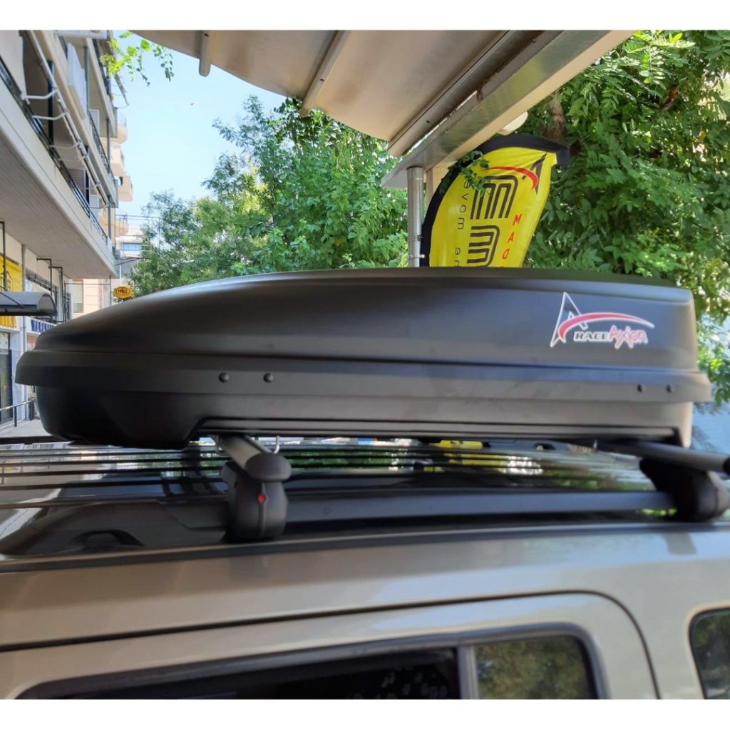 Εικόνα 8 από 9 — ΜΠΑΓΚΑΖΙΕΡΑ ΟΡΟΦΗΣ RACE AXION 320L (ΜΑΥΡΗ/ΕΛΑΦΡΩΣ ΑΝΑΓΛΥΦΗ – 125X90X34 cm – MAX 50 kg)