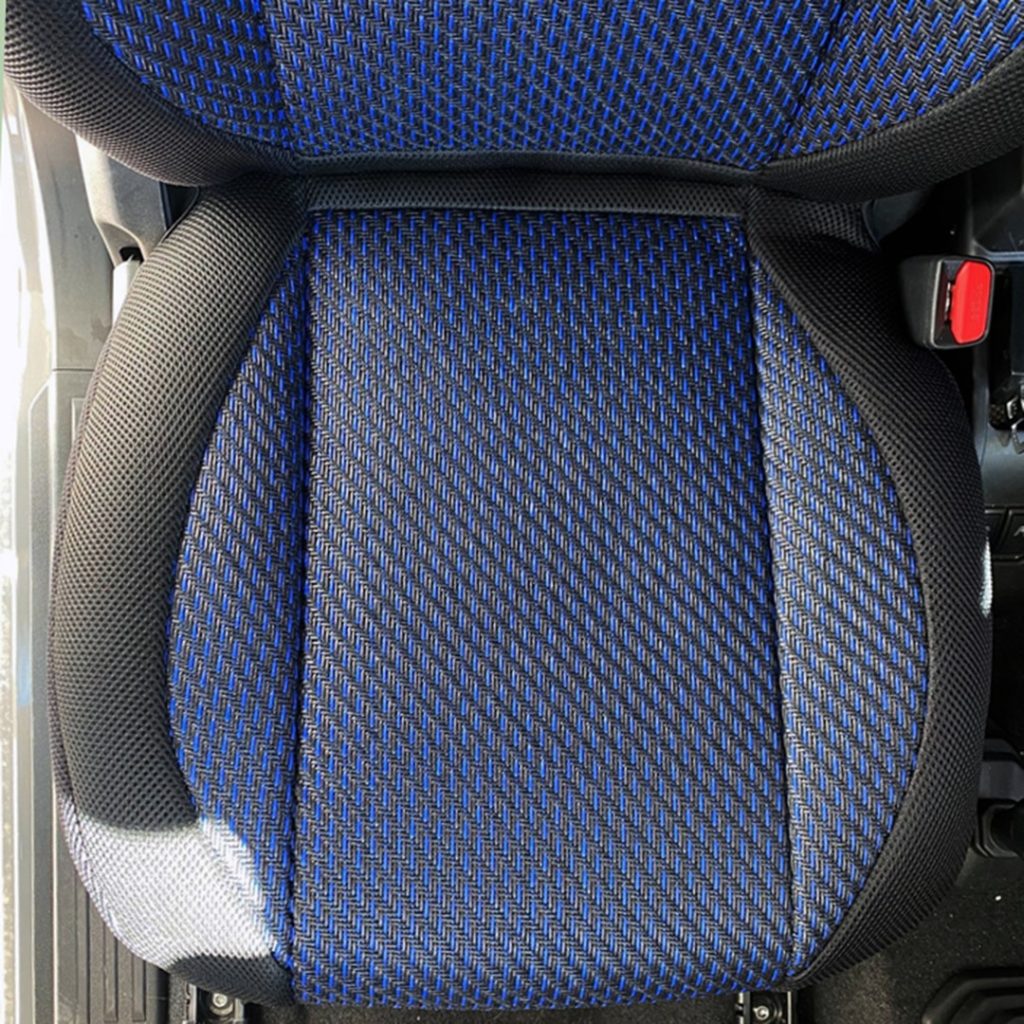 Εικόνα 4 από 4 — ΗΜΙΚΑΛΥΜΜΑΤΑ ΚΑΘΙΣΜΑΤΩΝ BUCKET RECARO ΜΑΥΡΟ/ΜΠΛΕ ΥΦΑΣΜΑ + 100% ΨΑΘΑ (ΧΟΡΤΟ) ΜΕ ΠΡΟΣΚΕΦΑΛΑ – 2 ΤΕΜ.