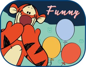Amio - ΗΛΙΟΠΡΟΣΤΑΣΙΕΣ ΠΛΑΙΝΕΣ WINNIE THE POOH ΜΕ ΒΕΝΤΟΥΖΑ 44x35cm - 2 Τεμ. (S59329/AM)
