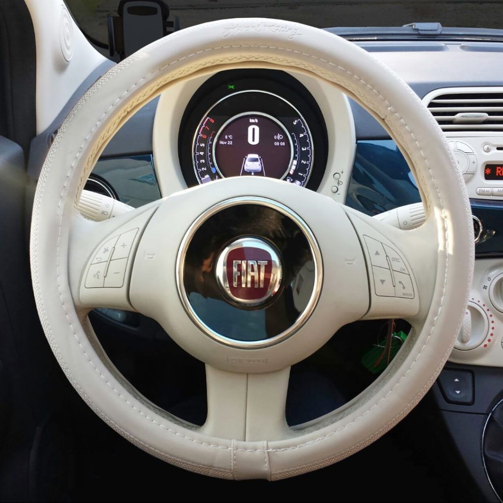 Εικόνα 2 από 2 — FIAT 500 ΚΑΛΥΜΜΑ ΤΙΜΟΝΙΟΥ ΜΠΕΖ ΓΙΑ FIAT 500 37-39cm 50% ΔΕΡΜΑ+50% ΒΑΜΒΑΚΕΡΟ