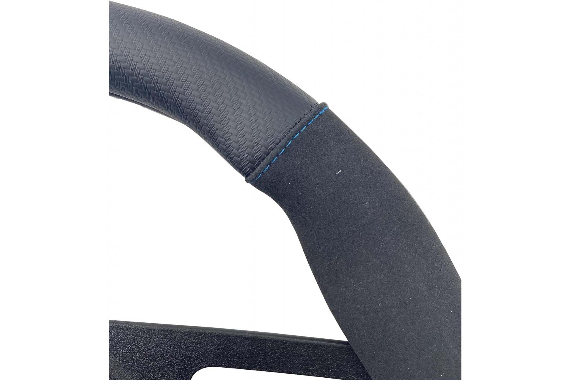 Εικόνα 2 από 3 — ΚΑΛΥΜΜΑ ΤΙΜΟΝΙΟΥ SPORTY CARBON LOOK ΜΑΥΡΟ/ΜΠΛΕ ΟΙΚΟΛΟΓΙΚΟ ΔΕΡΜΑ 37-39cm SIMONI RACING  – 1 τεμ.