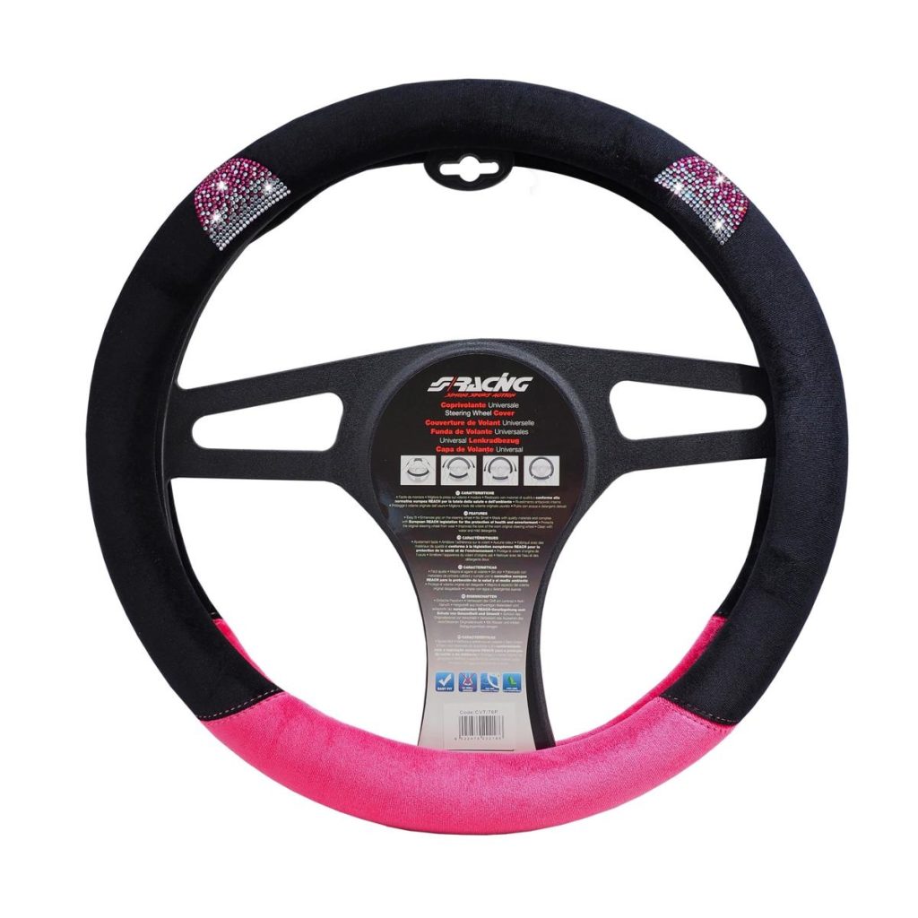 Εικόνα 1 από 1 — ΚΑΛΥΜΜΑ ΤΙΜΟΝΙΟΥ PUSSY CAT ΜΕ STRASS ΜΑΥΡΟ/ΡΟΖ ΥΦΑΣΜΑΤΙΝΟ 37-39cm SIMONI RACING  – 1 τεμ.