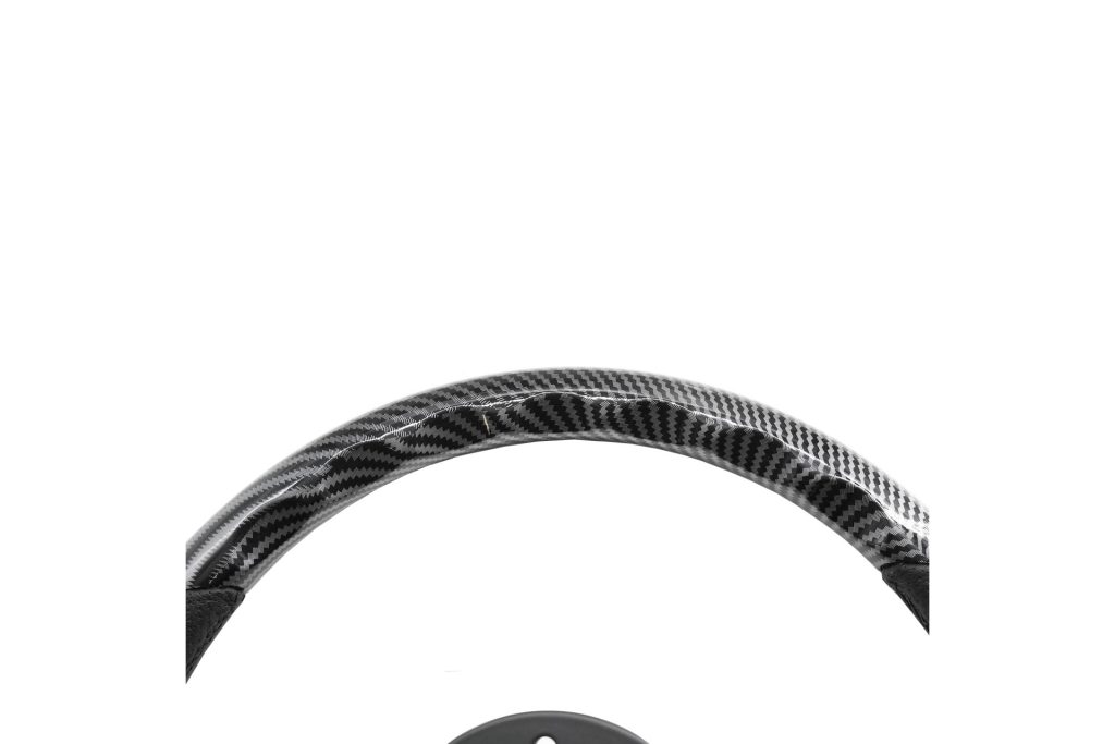 Εικόνα 3 από 5 — ΤΙΜΟΝΙ GIAU CARBON LOOK ΤΡΙΑΚΤΙΝΟ ΜΑΥΡΟ ΔΙΑΜΕΤΡΟΣ 350mm ΠΑΧΟΣ 70mm SIMONI RACING  – 1 τεμ.