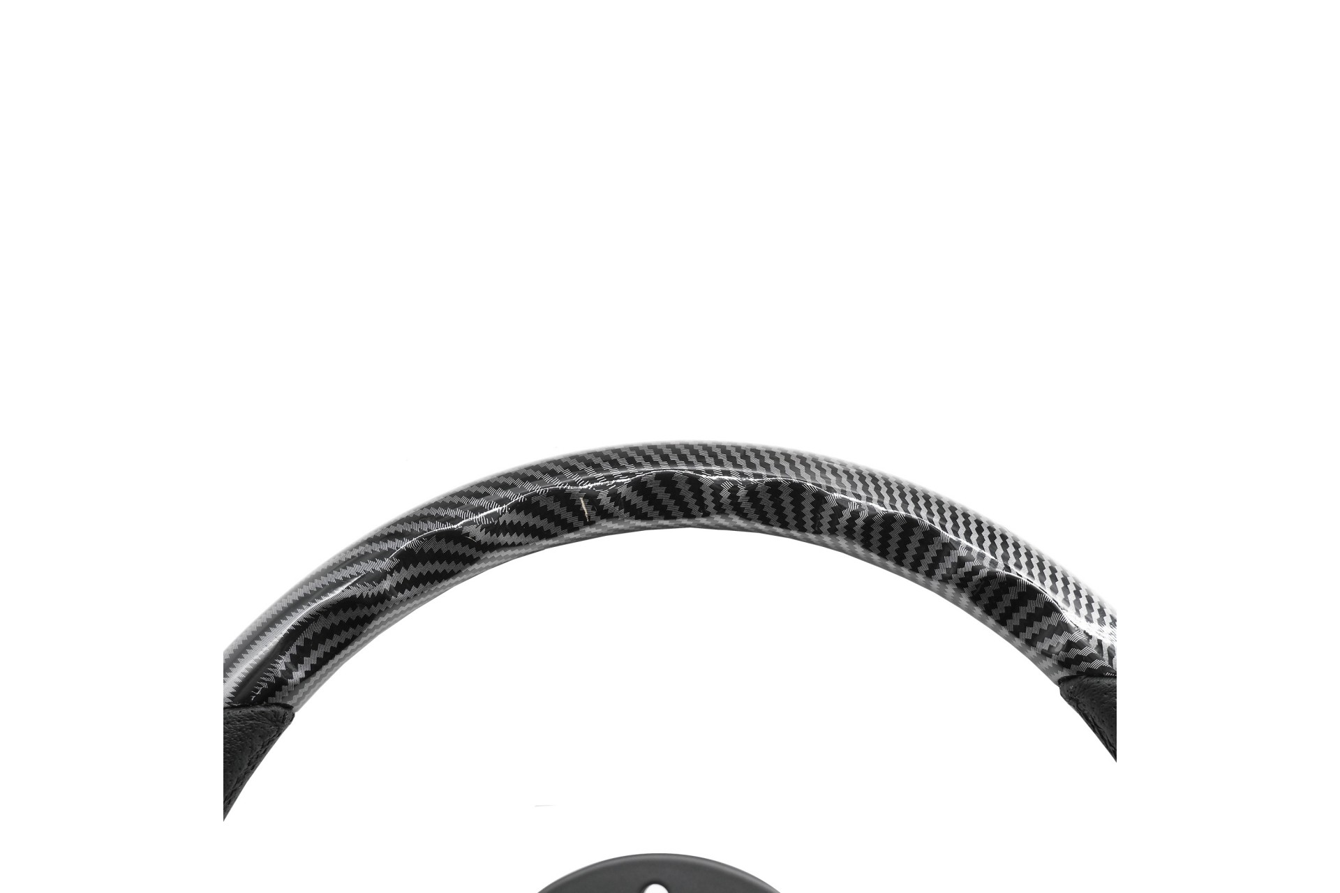 Εικόνα 3 από 5 — ΤΙΜΟΝΙ GIAU CARBON LOOK ΤΡΙΑΚΤΙΝΟ ΜΑΥΡΟ ΔΙΑΜΕΤΡΟΣ 350mm ΠΑΧΟΣ 70mm SIMONI RACING  – 1 τεμ.