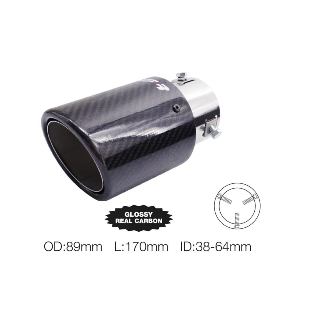Εικόνα 1 από 2 — ΑΚΡΟ (ΜΠΟΥΚΑ) ΕΞΑΤΜΙΣΗΣ REAL CARBON Φ38>64mm-ΜΗΚΟΣ 170mm – ΔΙΑΜΕΤΡΟΣ ΕΞΩΤΕΡΙΚΗ 89mm-SIMONI RACING – 1 TEM