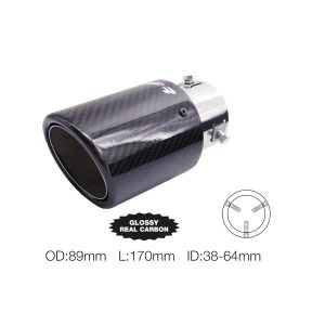 ΑΚΡΟ (ΜΠΟΥΚΑ) ΕΞΑΤΜΙΣΗΣ REAL CARBON Φ38>64mm-ΜΗΚΟΣ 170mm - ΔΙΑΜΕΤΡΟΣ ΕΞΩΤΕΡΙΚΗ 89mm-SIMONI RACING - 1 TEM