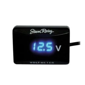 ΒΟΛΤΟΜΕΤΡΟ ΜΠΑΤΑΡΙΑΣ ΨΗΦΙΑΚΟ 12/24V 50X35 mm ΜΕ ΦΙΣ ΑΝΑΠΤΗΡΑ (ΜΑΥΡΟ ΜΕ ΜΠΛΕ LED)