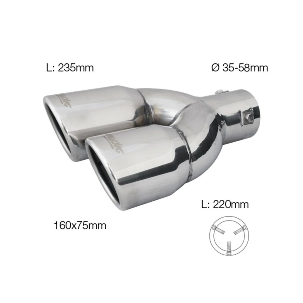 Εικόνα 1 από 1 — ΜΠΟΥΚΑ ΔΙΠΛΗ ΧΡΩΜΙΟΥ TRX/18R 165x77mm 220mm 35>58mm